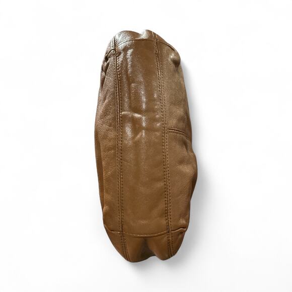 Coach Brown Leather Shoulder Bag With Pink Satin Lining - Picture 5 of 10